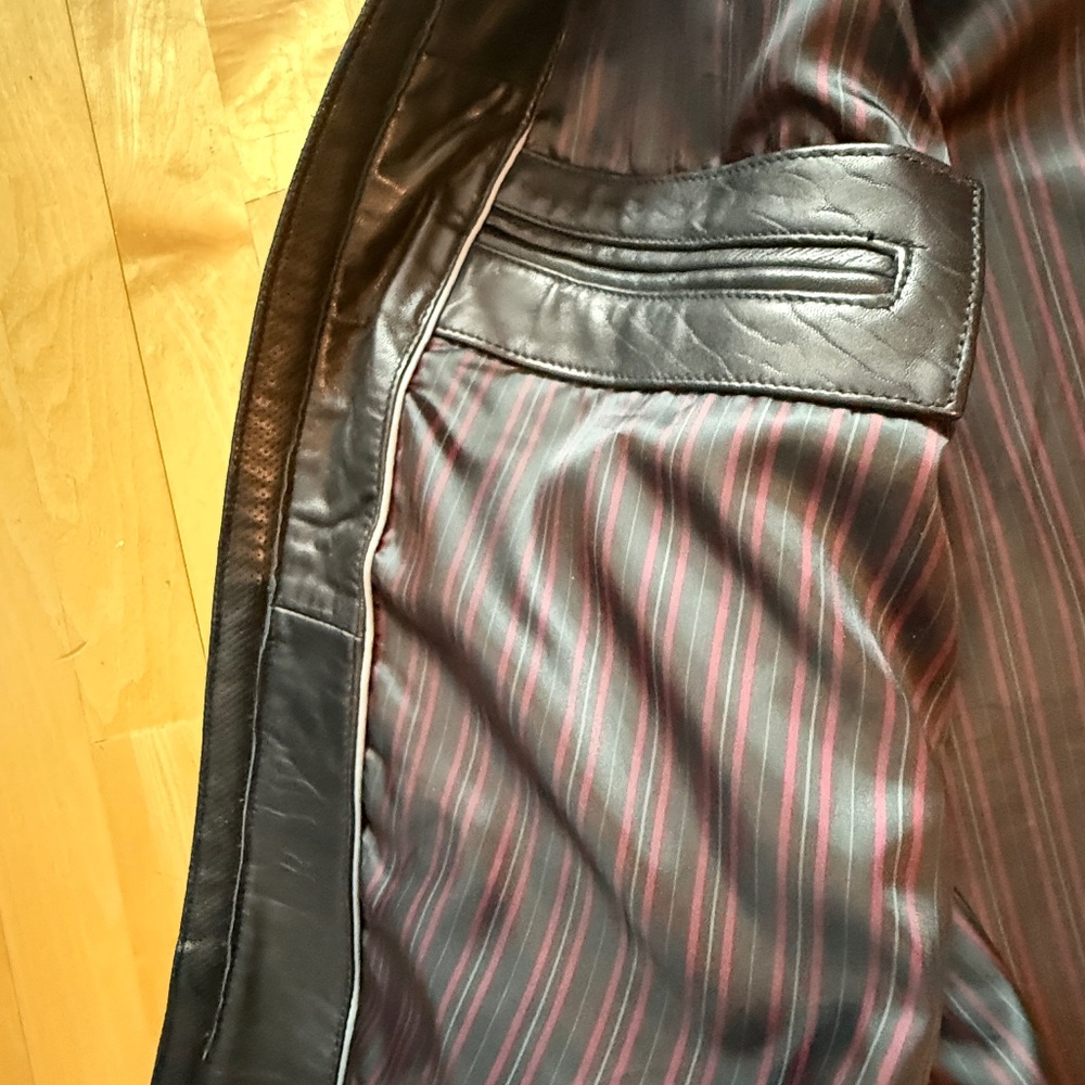 Emanuel Ungaro New Zealand Lamb skin mens extra large black jacket, NWT - Picture 11 of 13